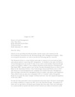 Commission letter, off highway vehicle plan