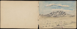 Sketchbook 2, page 17, "Tempiute Mountain from the Penoyer Desert"