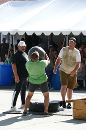 Harri-jatsotzea demonstration at the 2021 Basque Festival in Elko 1