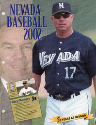 Baseball program cover, University of Nevada, 2002