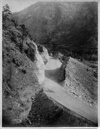 Highway in Truckee River Canyon, circa 1927