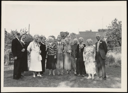 Group photo at Holly High School 1887 reunion