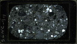 Thin section 56NC94, hard rhyolite (polarized)