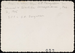 C.F. Brooks, S.P. Fergusson, and Gov. Cameron Forbes, verso