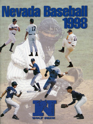 Baseball program cover, University of Nevada, 1998