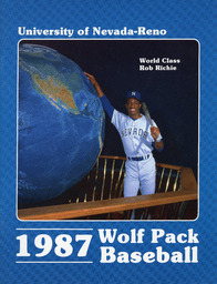 Baseball program cover, University of Nevada, 1987