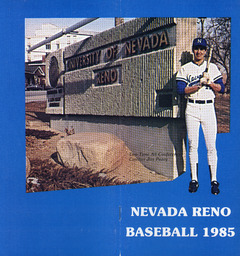 Baseball program cover, University of Nevada, 1985