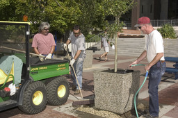 Buildings and Grounds workers, Getchell Library, 2004