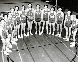 Men's varsity basketball team, University of Nevada, 1956-57