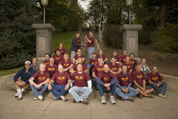 Omega Zi Fraternity Alumni, north entrance stairway, 2008