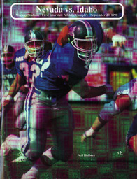 Football program cover, University of Nevada, 1990