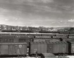 Sparks Railroad Yards with Freight Cars and Locomotives