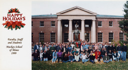 Mackay School of Mines holiday greeting card, 1999