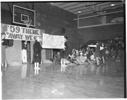 Sparks High School 1959 Homecoming pep rally, skit, 2