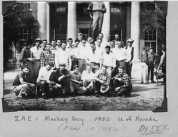 Mackay Week, Sigma Alpha Epsilon fraternity, John Mackay Statue, 1950