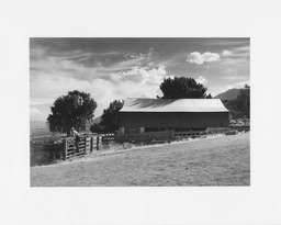 Rancher and timber-frame barn, historic Henry Van Sickle Station, Teig Family Ranch, Genoa