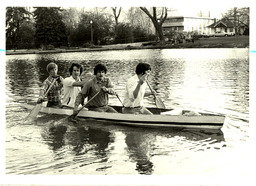 Engineering Students Concrete Canoe, Manzanita Lake, 1980
