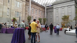 Attendees mingling during Opening Ceremony