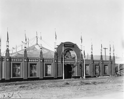 Machinery pavilion, Nevada's Transcontinental Highway Exposition, Reno, Nevada, 1927