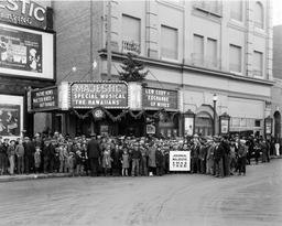 Group of children in front of Majestic Theater