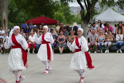 Sword dance at 2021 Basque Festival in Elko, front view