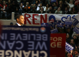 Politician Senator Barack Obama Presidential Campaign, Lawlor Events Center, 2008