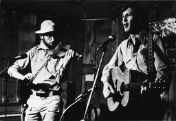 Music performers, Tim Gorelangton at the Blue Mail Box Coffee House, 1979