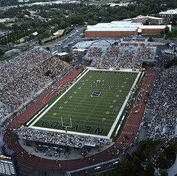 Aerial view of Mackay Stadium, 2003