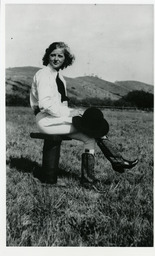 Alice James at the Rocking R ranch, Montana
