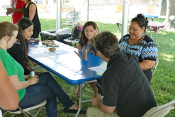 Attendees playing game