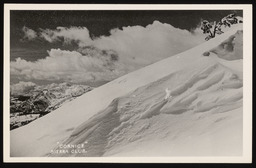Cornice of snow in Sierra Nevada