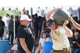 Harri-jatsotzea demonstration at the 2021 Basque Festival in Elko 7