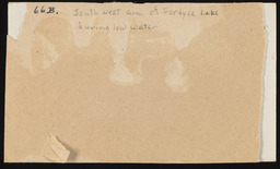 Southwest arm of Fordyce Lake during low water, verso