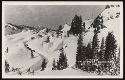 Winter on Donner Summit, view of Highway 40