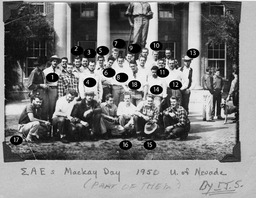 Mackay Week, Sigma Alpha Epsilon fraternity (numbered), John Mackay Statue, 1950