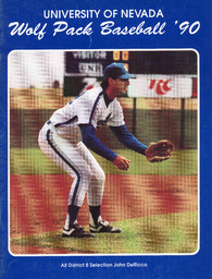 Baseball program cover, University of Nevada, 1990