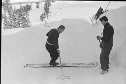 Preparing a ski run for the Winter Olympics