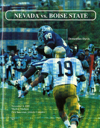 Football program cover, University of Nevada, 1989