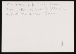 Mr. and Mrs. L. D. Carr, verso