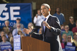 Politician Senator Barack Obama Presidential Campaign, Quad, 2008