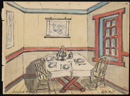 Sketchbook 2, page 25, "Dining Room"
