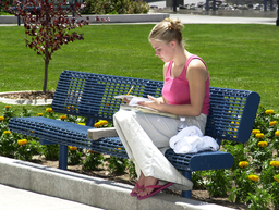 Student on campus, 2002