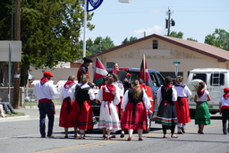 Elko Euzkaldunak Basque Dancers at the 39th Annual Basque Festival Parade in Winnemucca