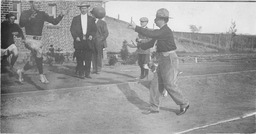 Clarence Mackay and unidentified individuals, University of Nevada, circa 1911