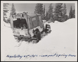 Jeep crossing over compact spring snow