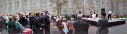 Attendees watching performance during Opening Ceremony 1