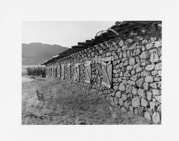Side view of large barn, Alpine ranch, east of Fallon