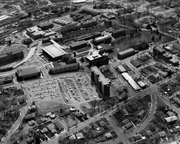 Aerial view of campus, 1967