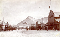 Snow-covered street in Tonopah