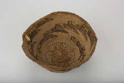 Decorative porcupine quill basket